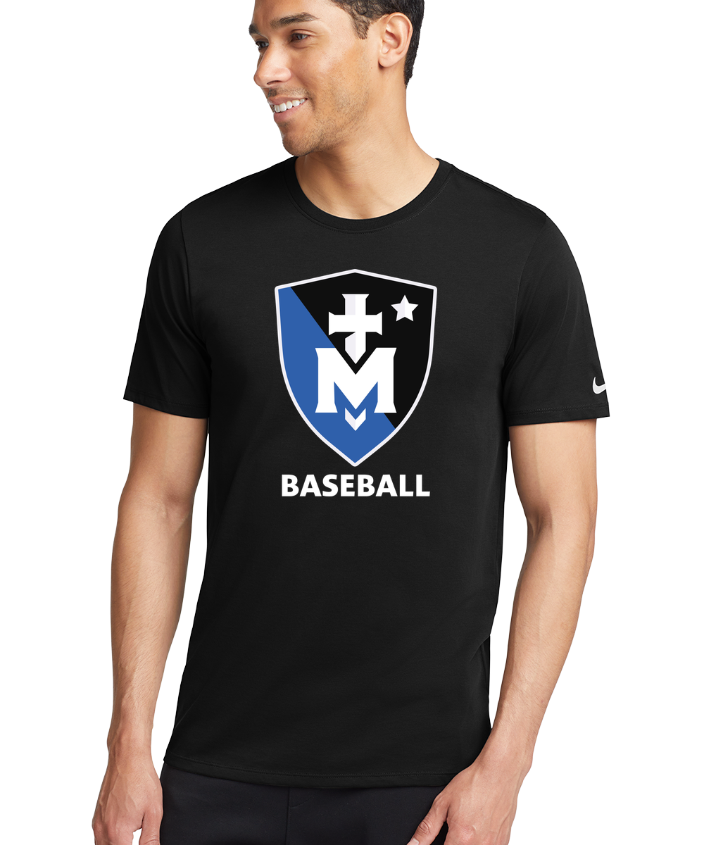 Stella Maris Academy Baseball - Black T-Shirt - Full Front