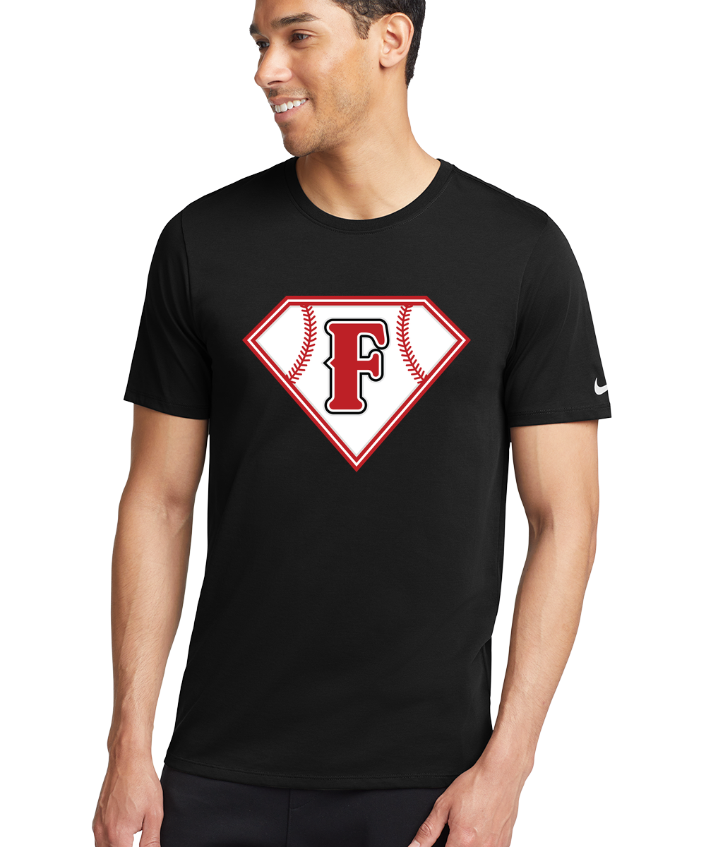 Fairmont Baseball - Black T-Shirt - Full Front