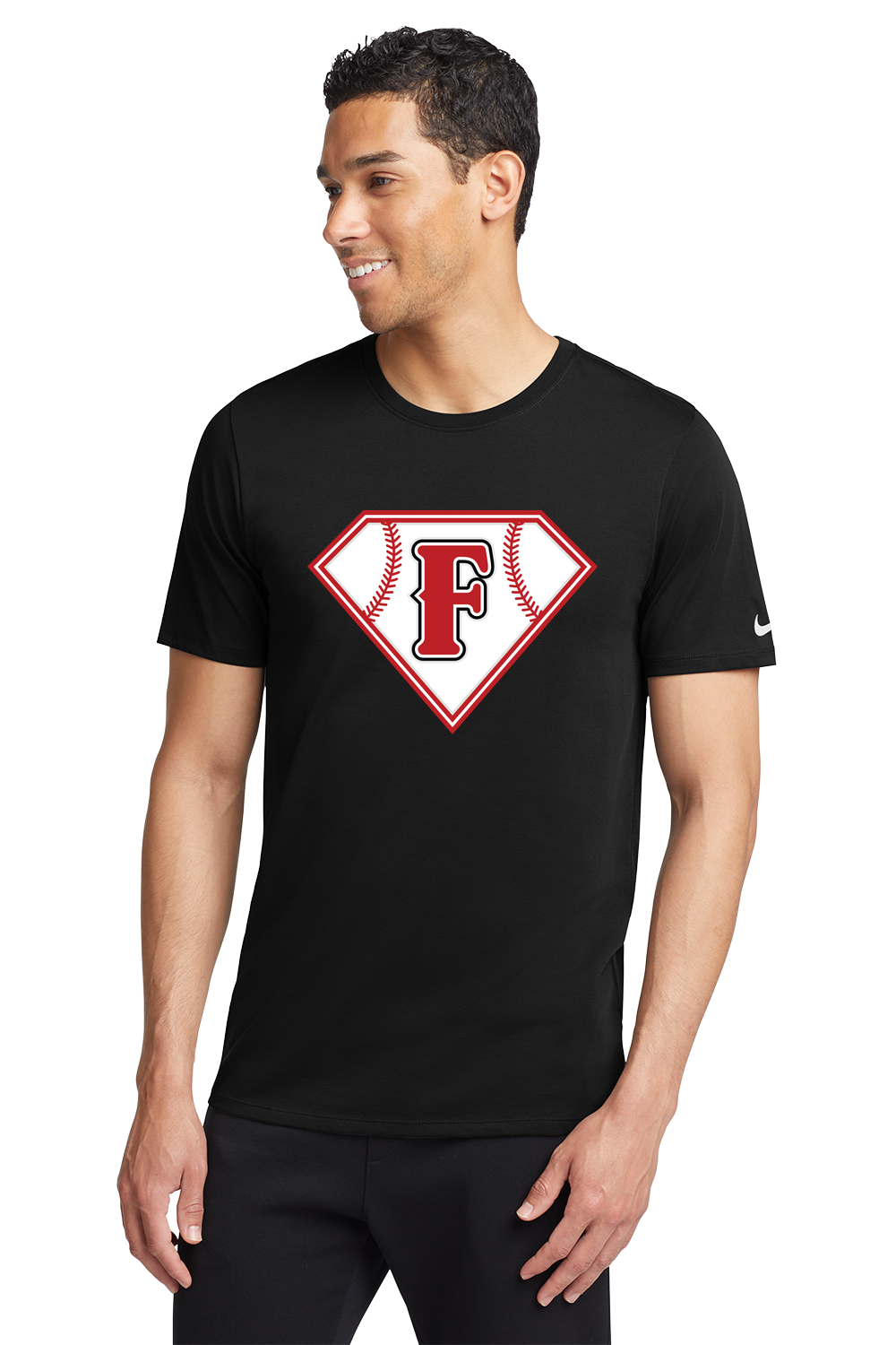Fairmont Baseball - Black T-Shirt - Full Front