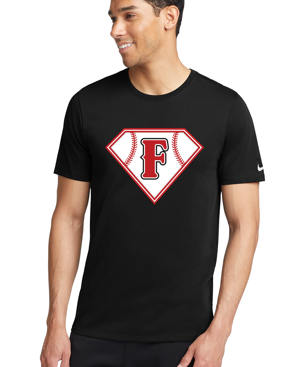 Fairmont Baseball - Black T-Shirt - Full Front