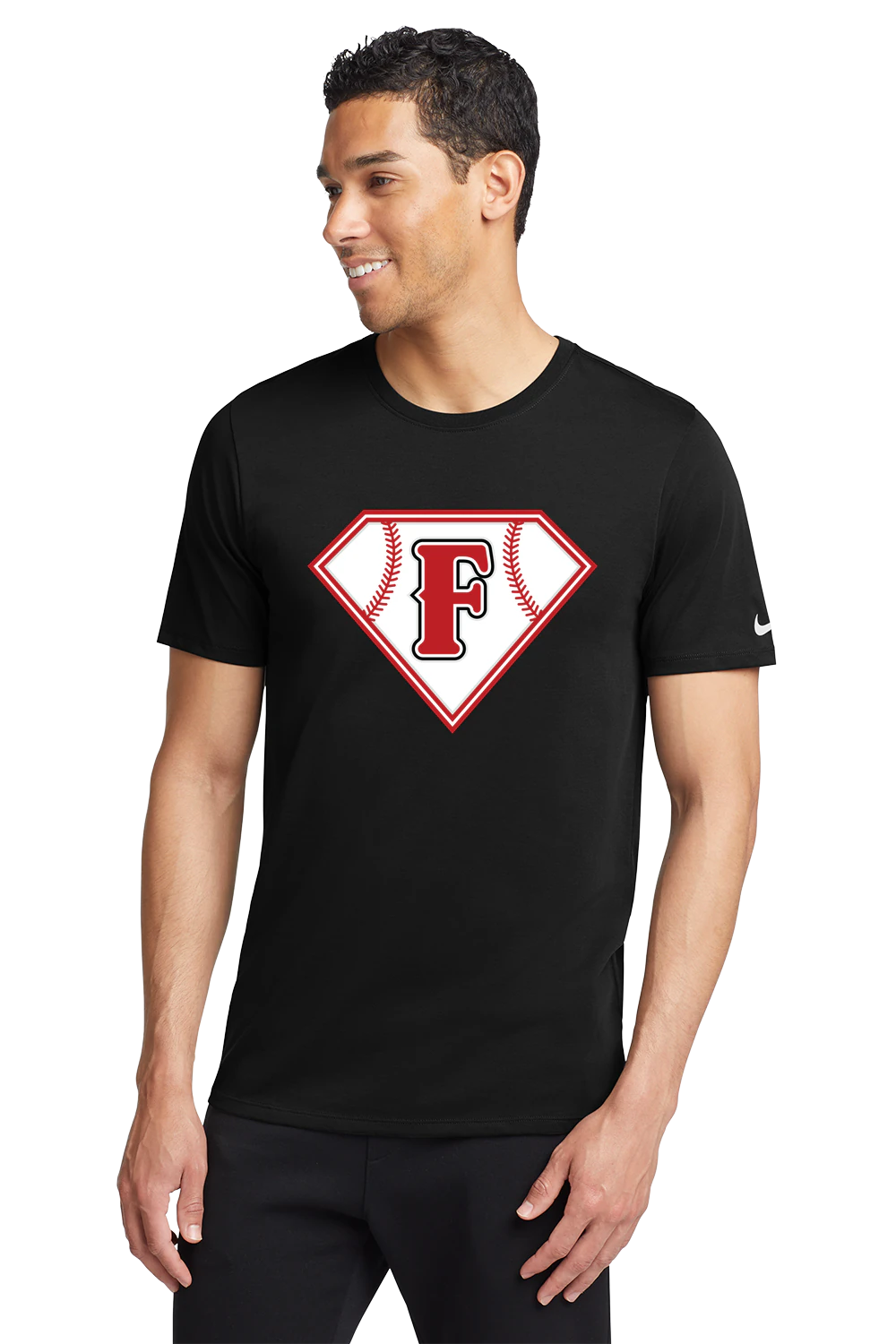 Fairmont Baseball - Black T-Shirt - Full Front