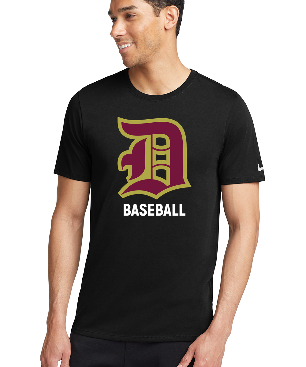 Denfeld Baseball - Black T-Shirt - Full Front