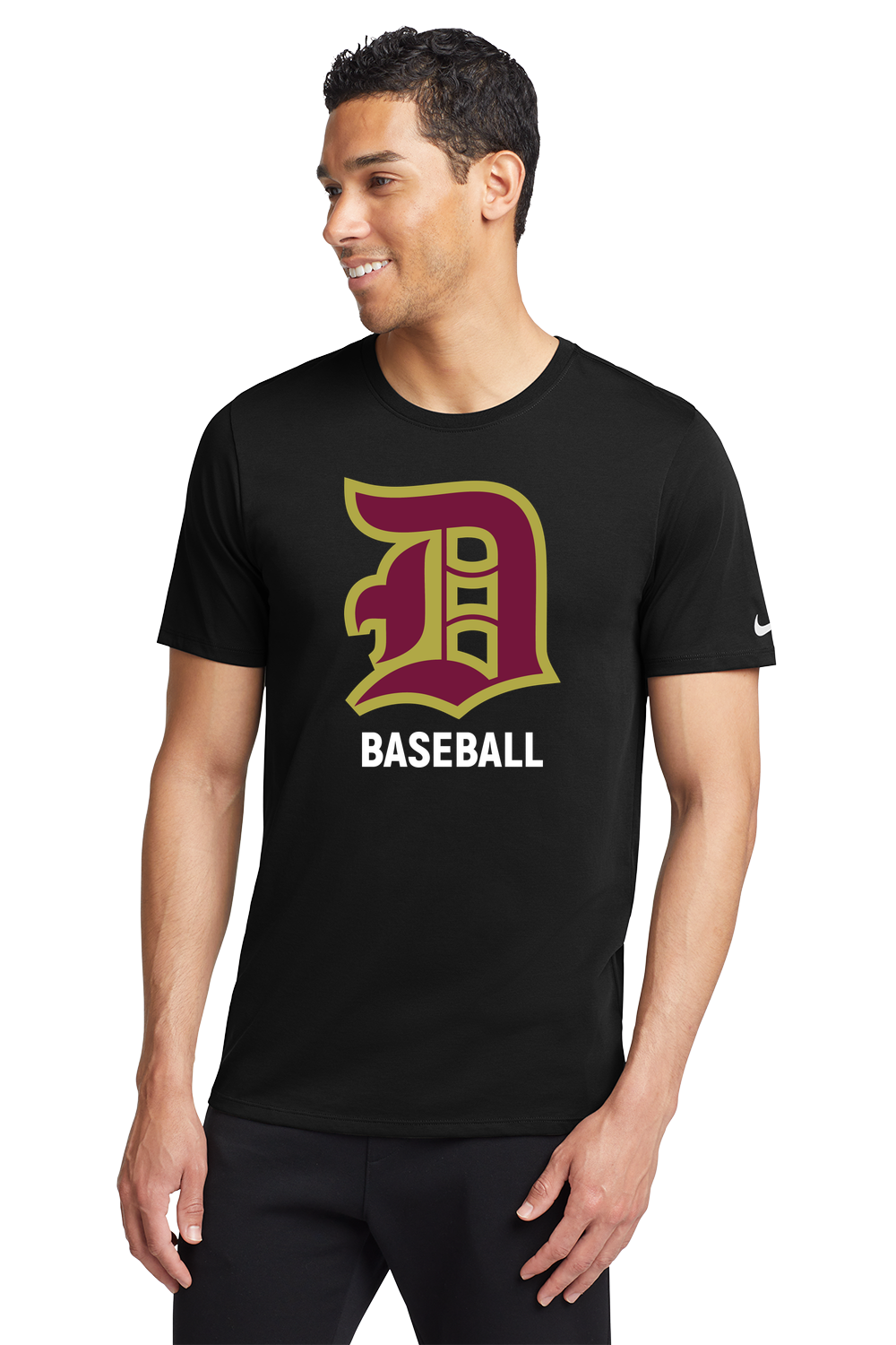 Denfeld Baseball - Black T-Shirt - Full Front