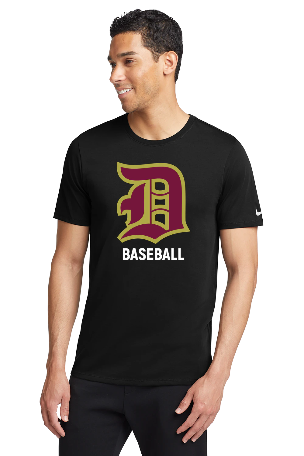 Denfeld Baseball - Black T-Shirt - Full Front