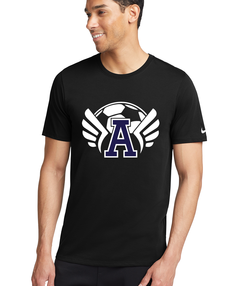 Abingdon Soccer - Black T-Shirt - Full Front