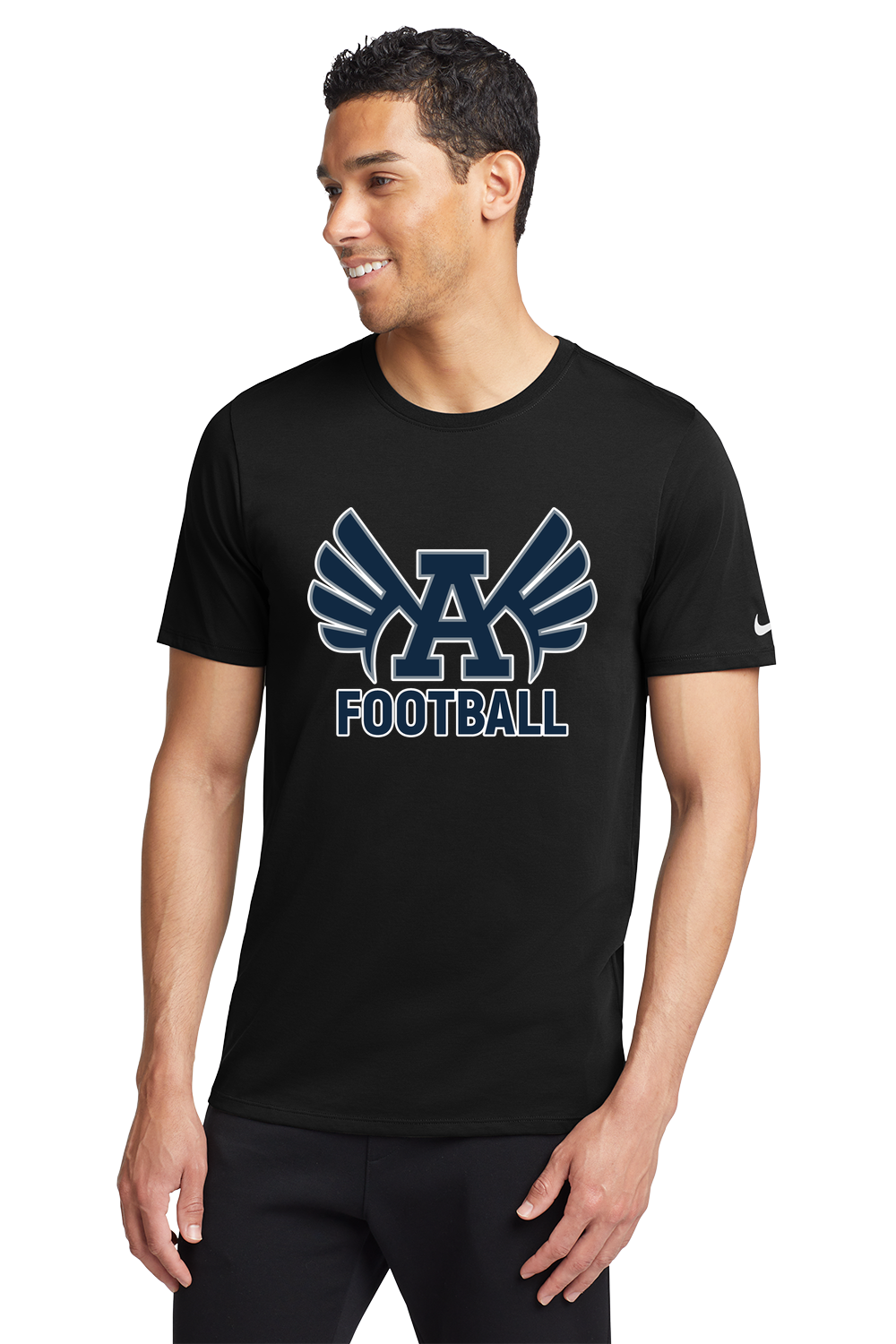 Abingdon Football - Black T-Shirt - Full Front