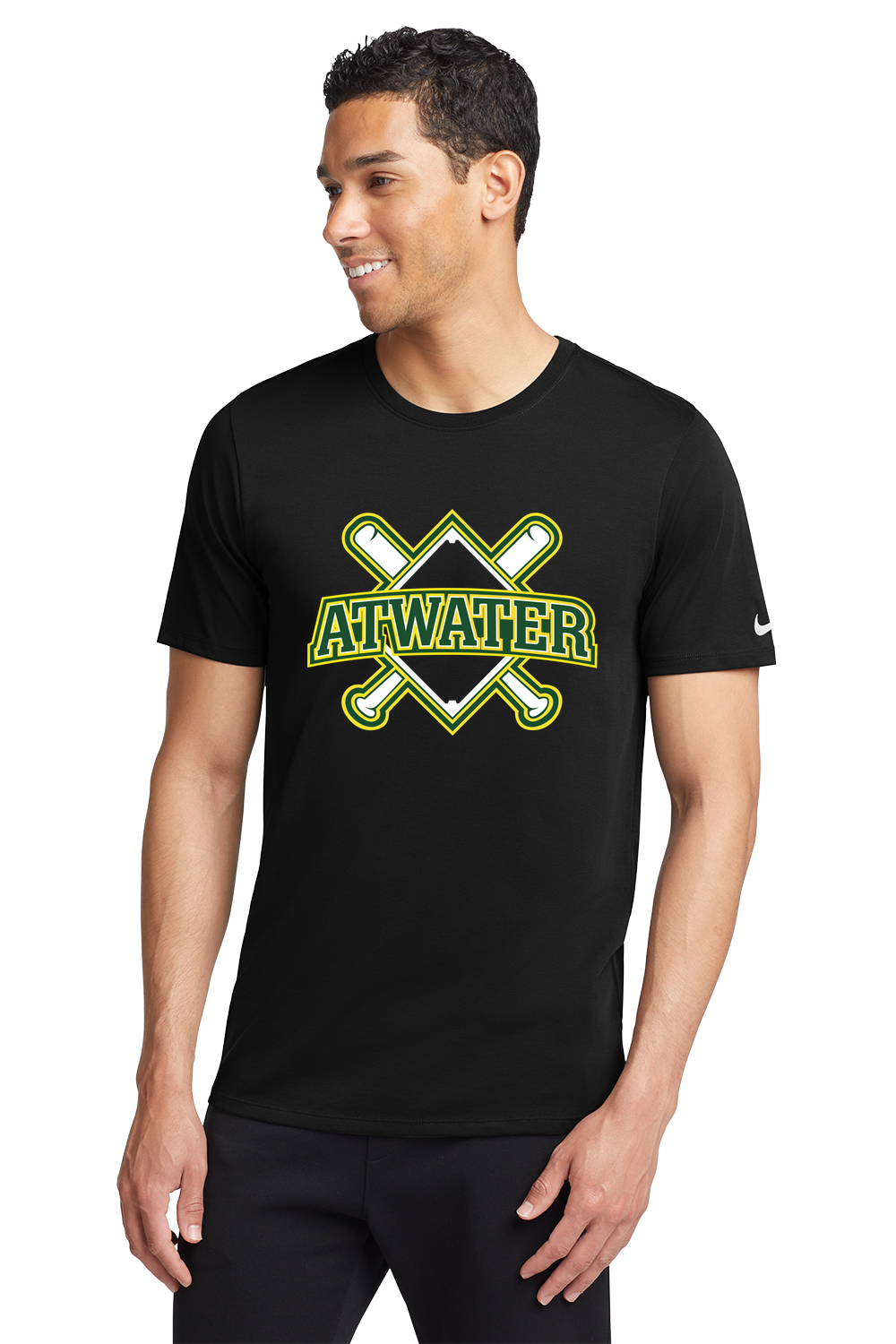 Atwater Baseball - Black T-Shirt - Full Front