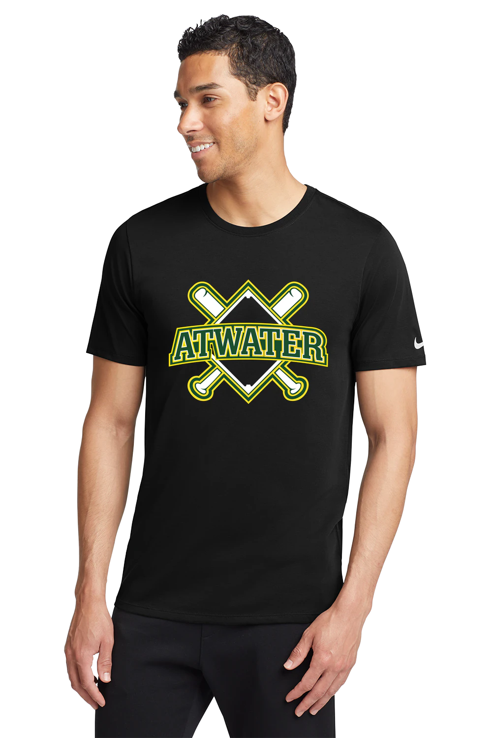 Atwater Baseball - Black T-Shirt - Full Front