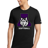 Albany Softball - Black T-Shirt - Full Front