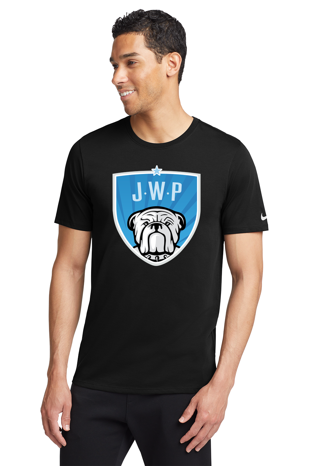 JWP Youth Baseball and Softball - Black T-Shirt - Full Front