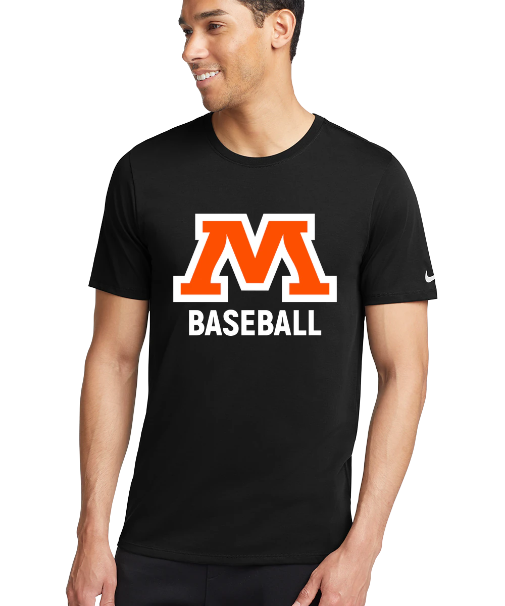 Moorhead Baseball - Black T-Shirt - Full Front
