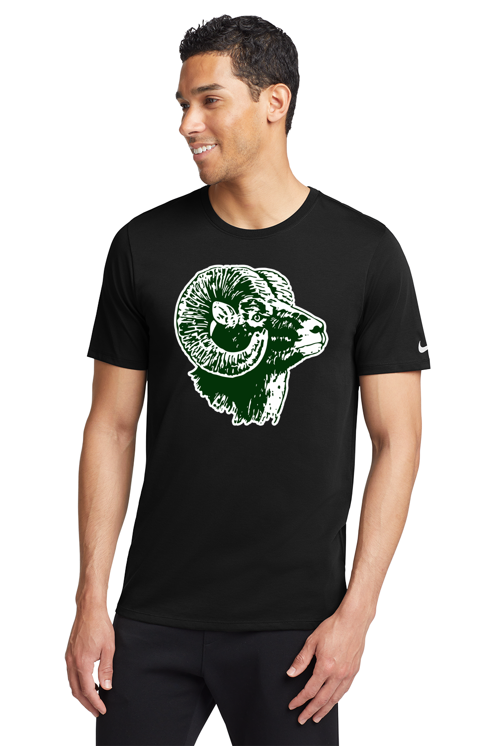 Roseau Baseball and Softball - Black T-Shirt - Full Front