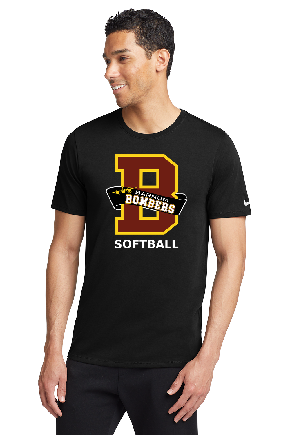 Barnum Softball - Black T-Shirt - Full Front