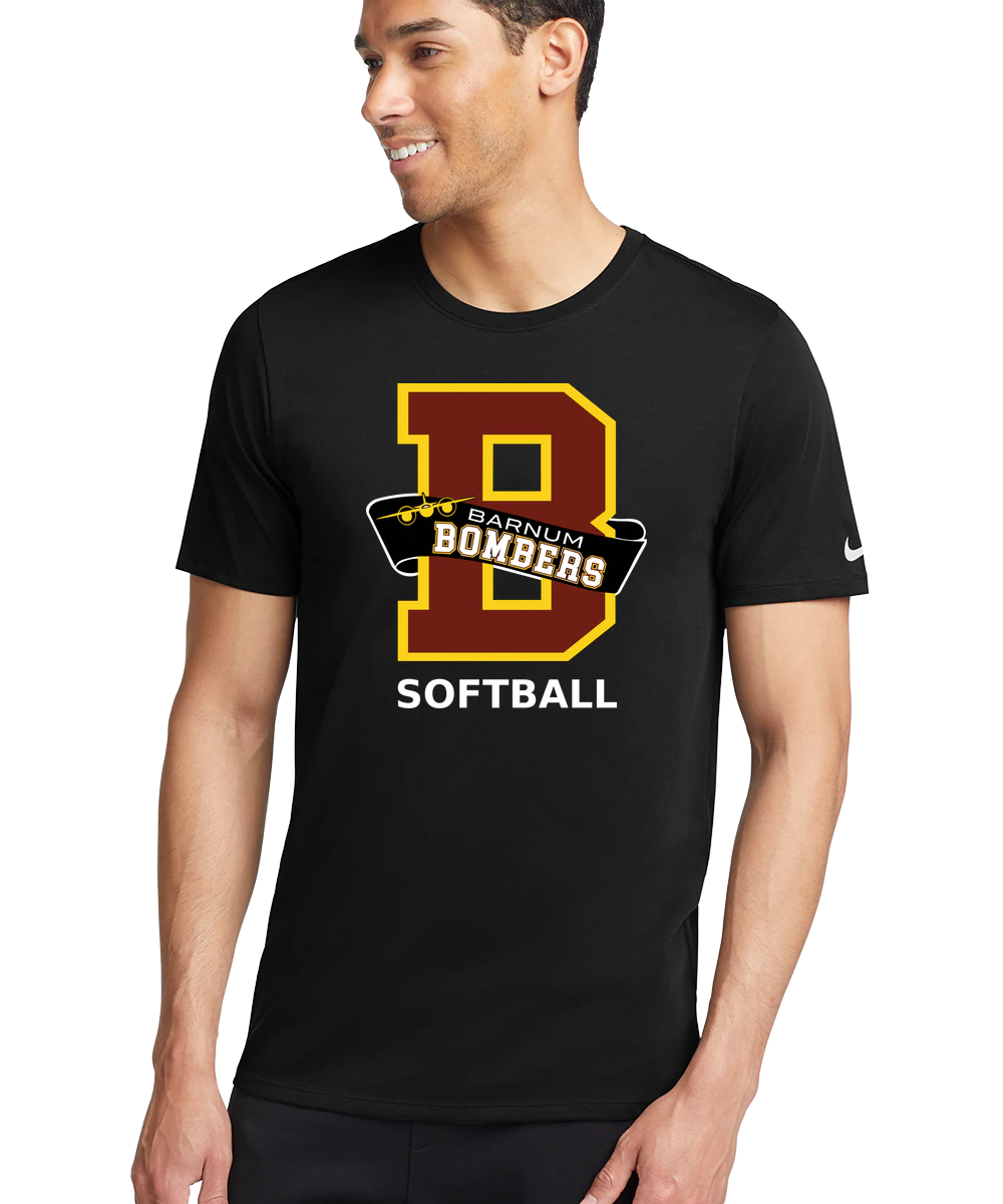 Barnum Softball - Black T-Shirt - Full Front
