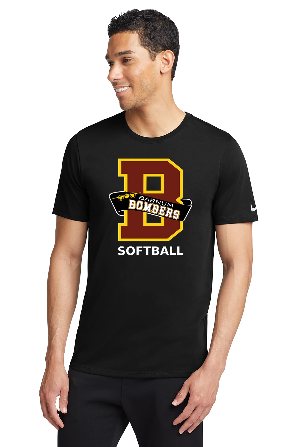 Barnum Softball - Black T-Shirt - Full Front