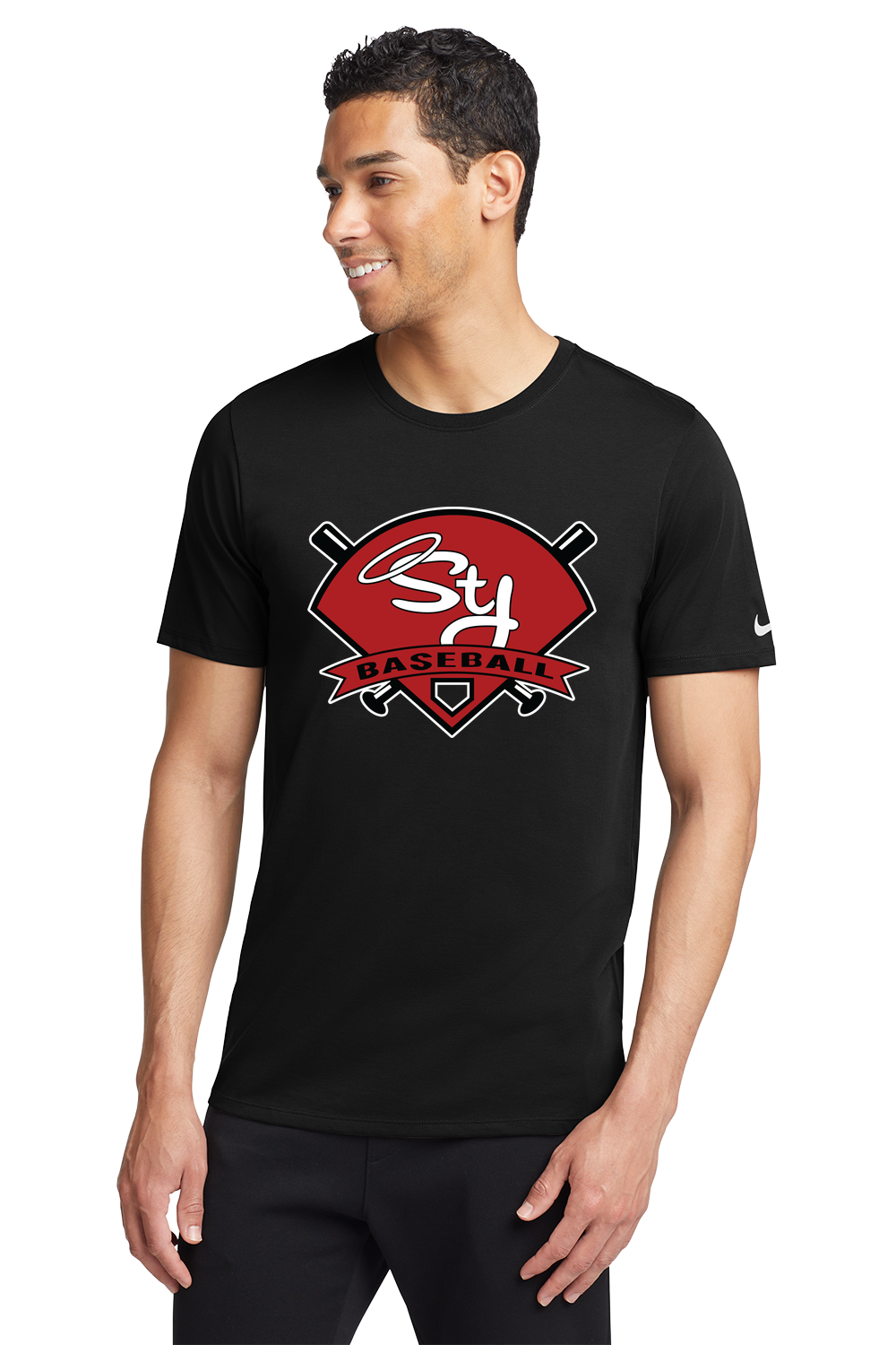 St. James Baseball - Black T-Shirt - Full Front