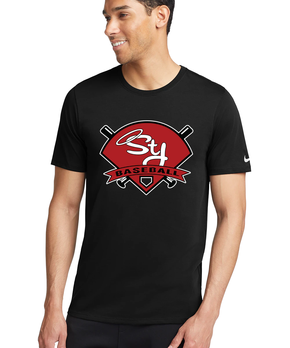 St. James Baseball - Black T-Shirt - Full Front