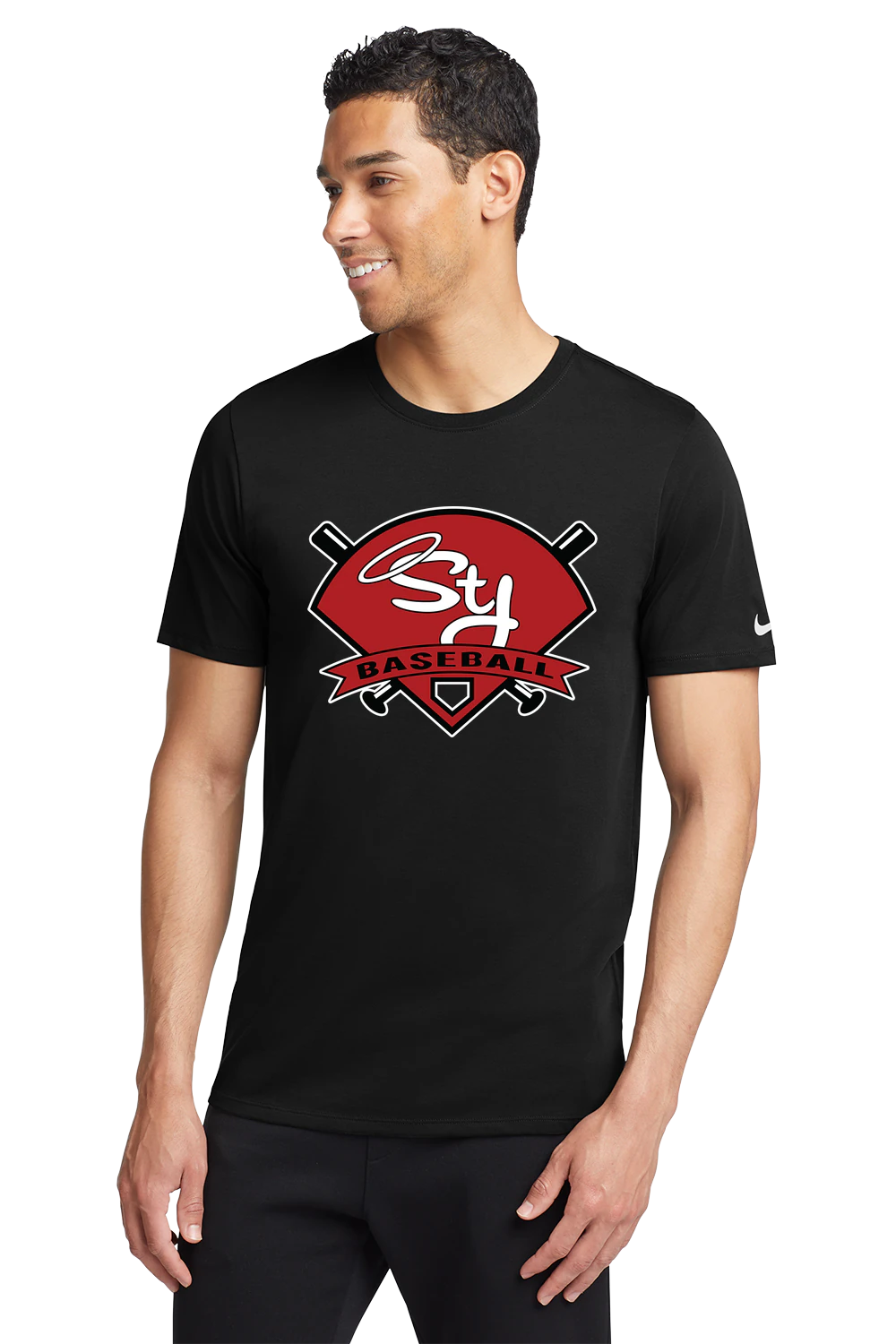St. James Baseball - Black T-Shirt - Full Front