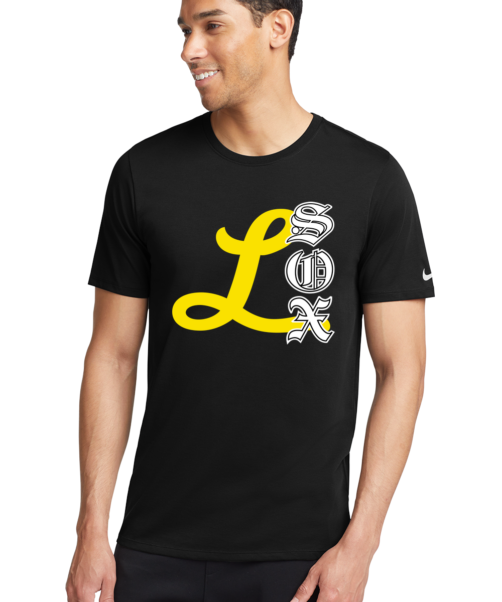 Lamberton LongSox Baseball - Black T-Shirt - Full Front
