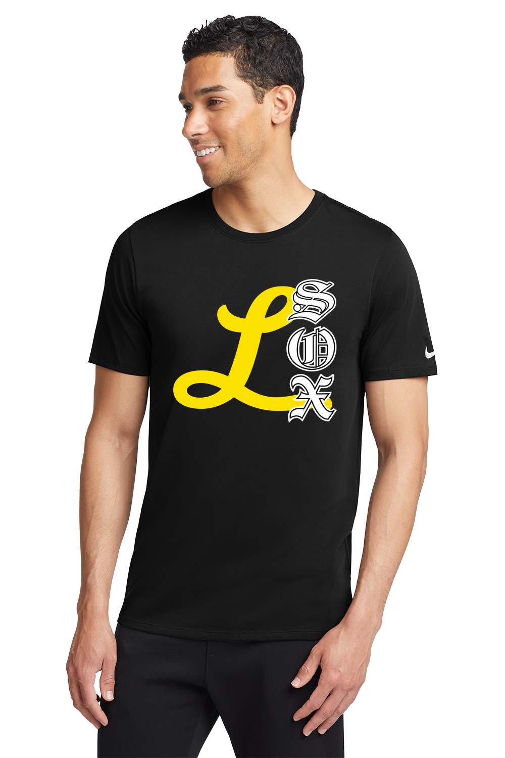 Lamberton LongSox Baseball - Black T-Shirt - Full Front