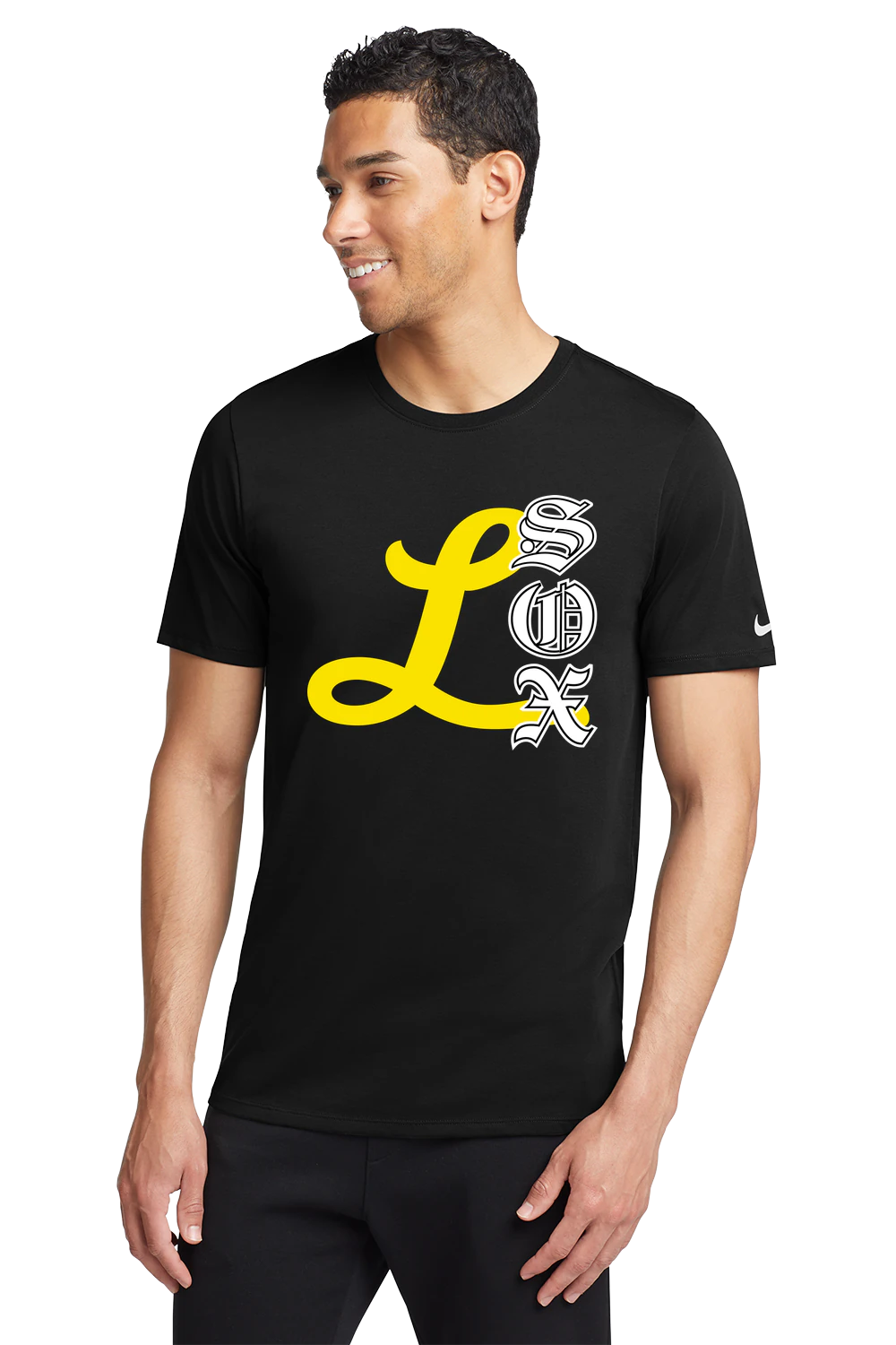 Lamberton LongSox Baseball - Black T-Shirt - Full Front