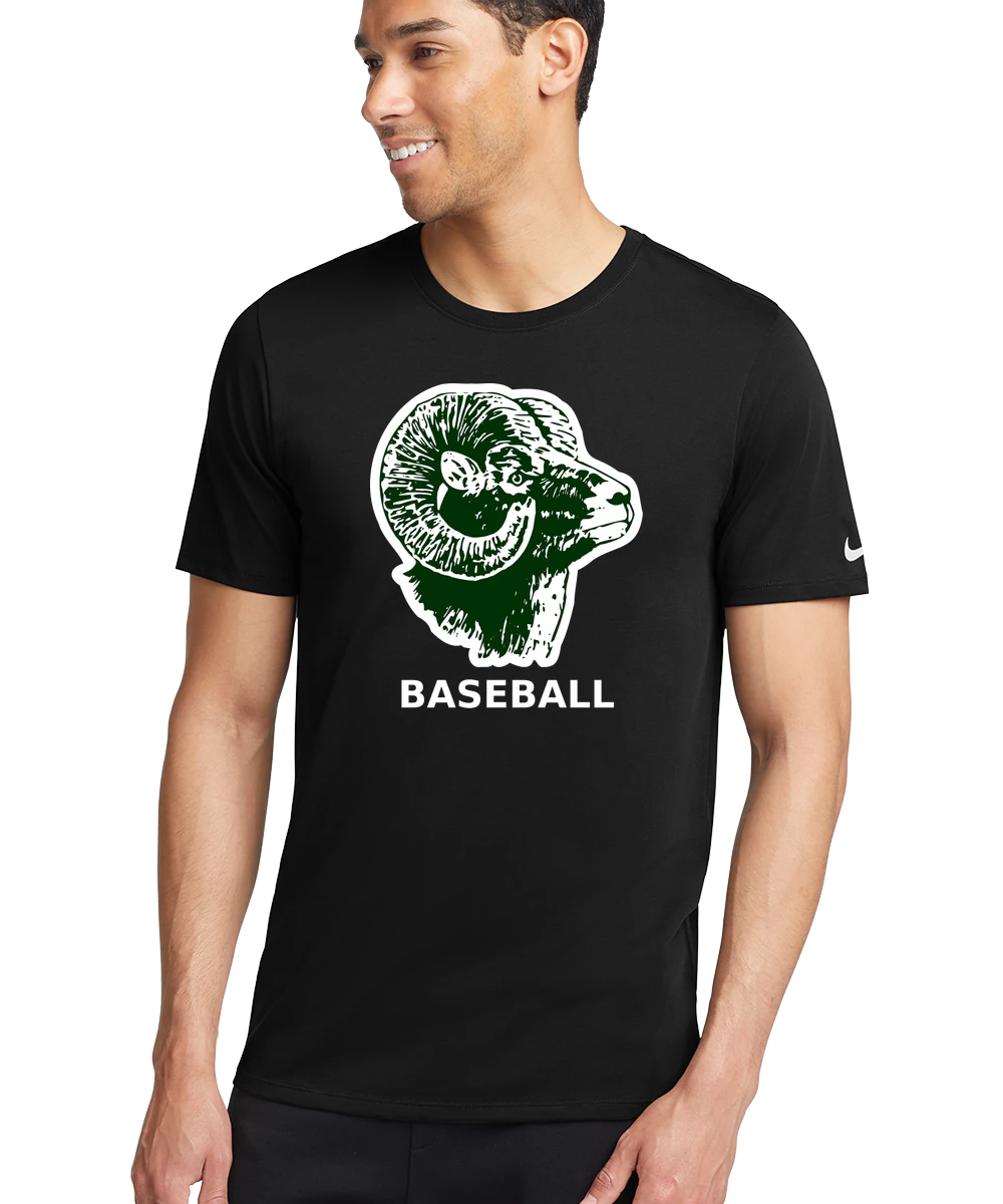 Roseau Baseball - Black T-Shirt - Full Front