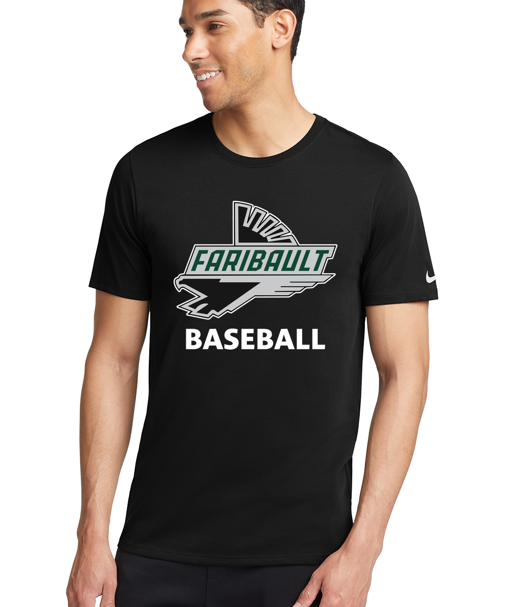 Faribault Baseball - Black T-Shirt - Full Front