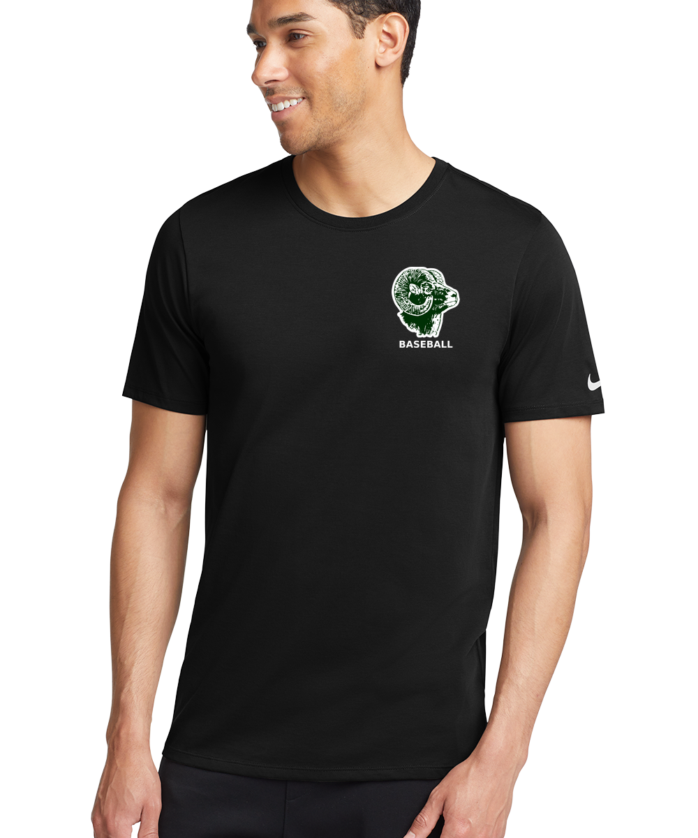 Roseau Baseball - Black T-Shirt - Left Chest