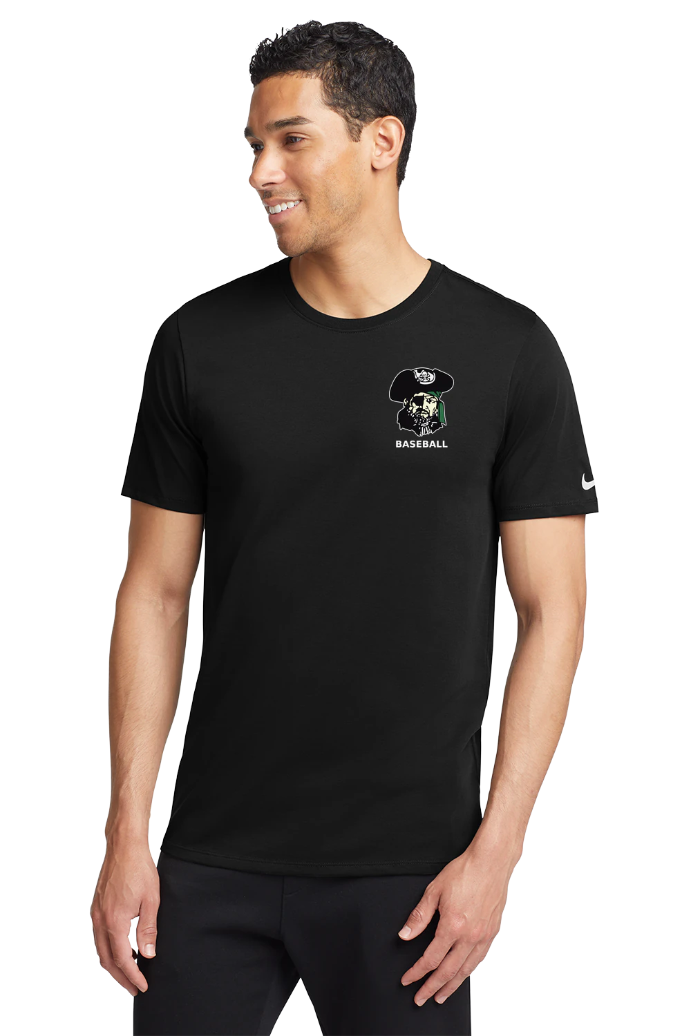 Waterville-Elysian-Morristown Baseball - Black T-Shirt - Left Chest