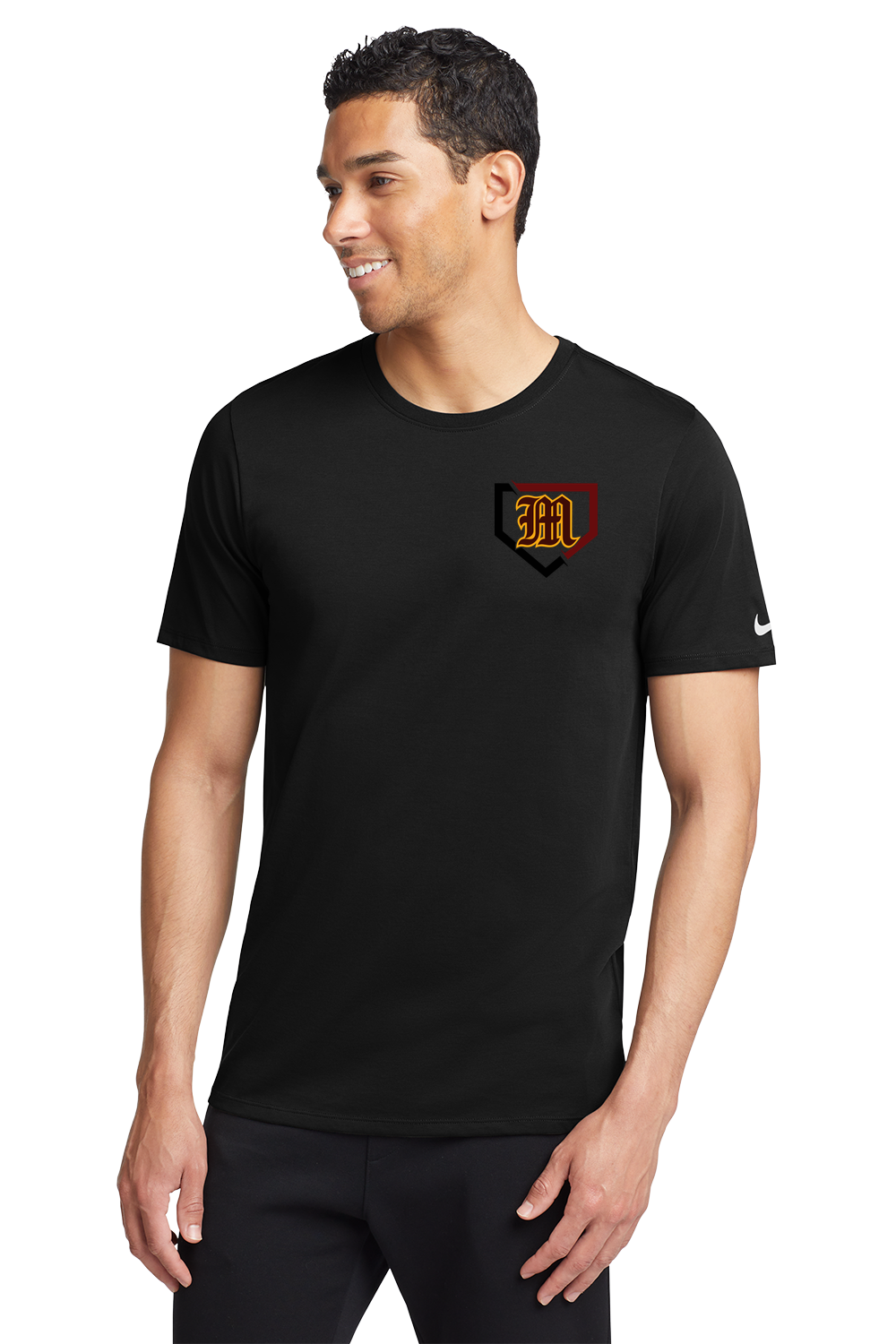 Menomonie Baseball - Black T-Shirt - Left Chest