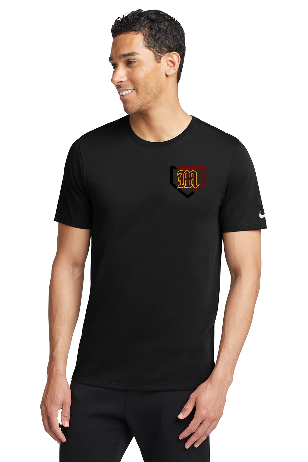Menomonie Baseball - Black T-Shirt - Left Chest