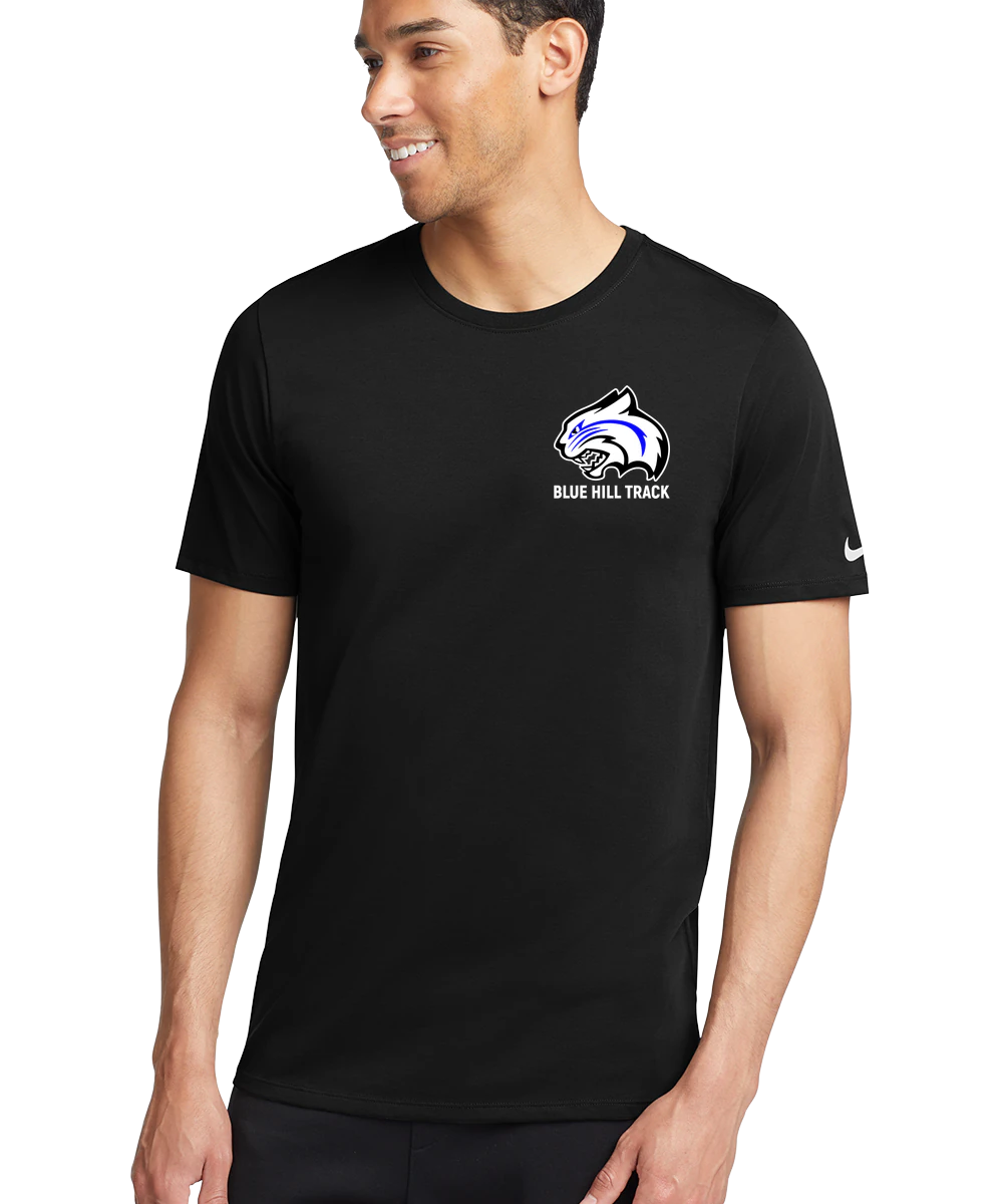 Blue Hill High School - Black T-Shirt - Left Chest