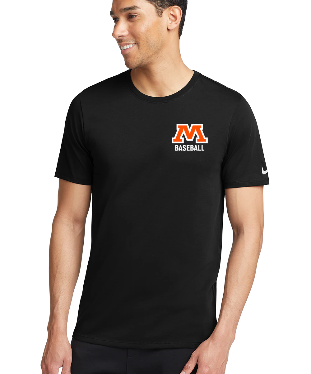 Moorhead Baseball - Black T-Shirt - Left Chest