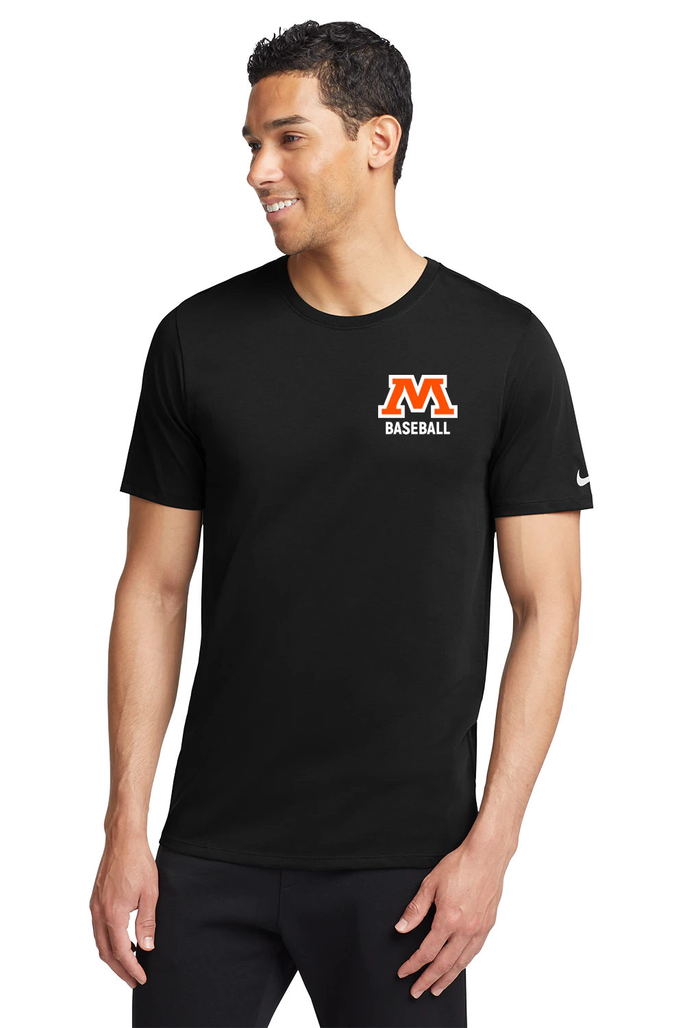 Moorhead Baseball - Black T-Shirt - Left Chest