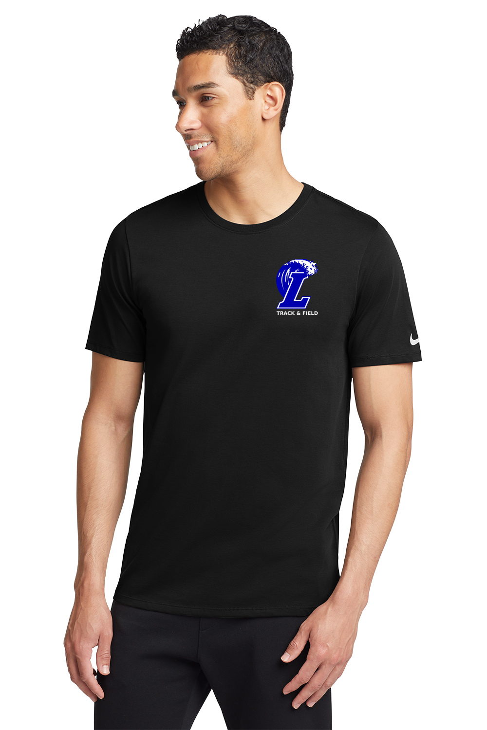 Lakeview Track - Black T-Shirt - Left Chest