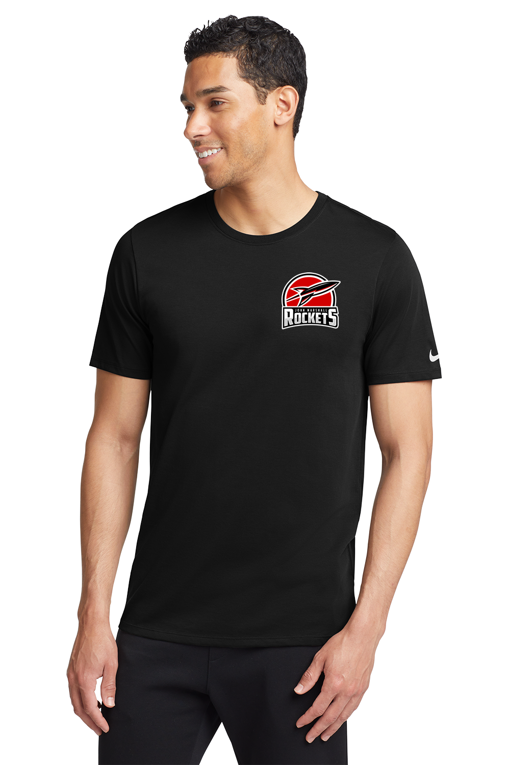 John Marshall Softball - Black T-Shirt - Left Chest