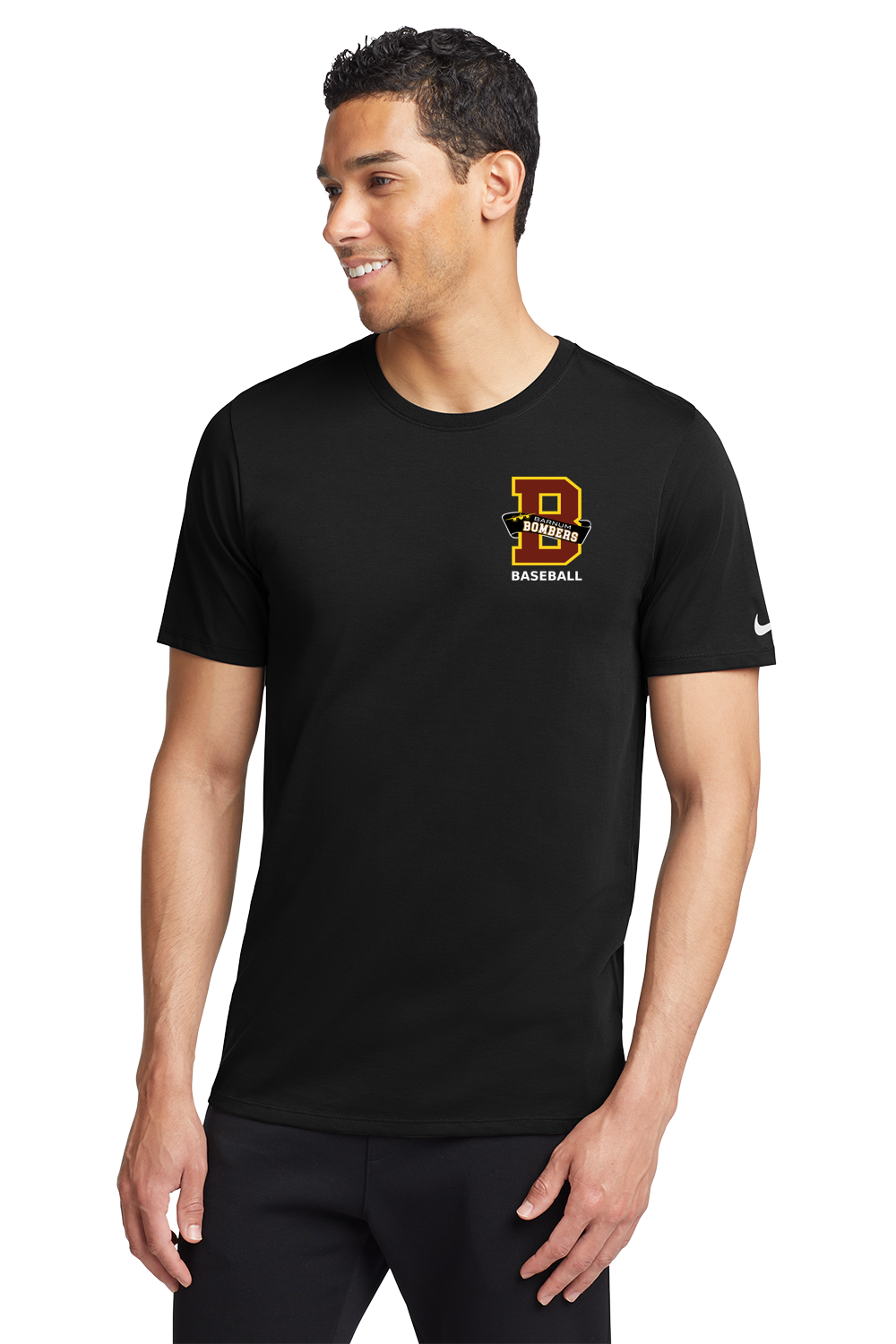 Barnum Baseball - Black T-Shirt - Left Chest