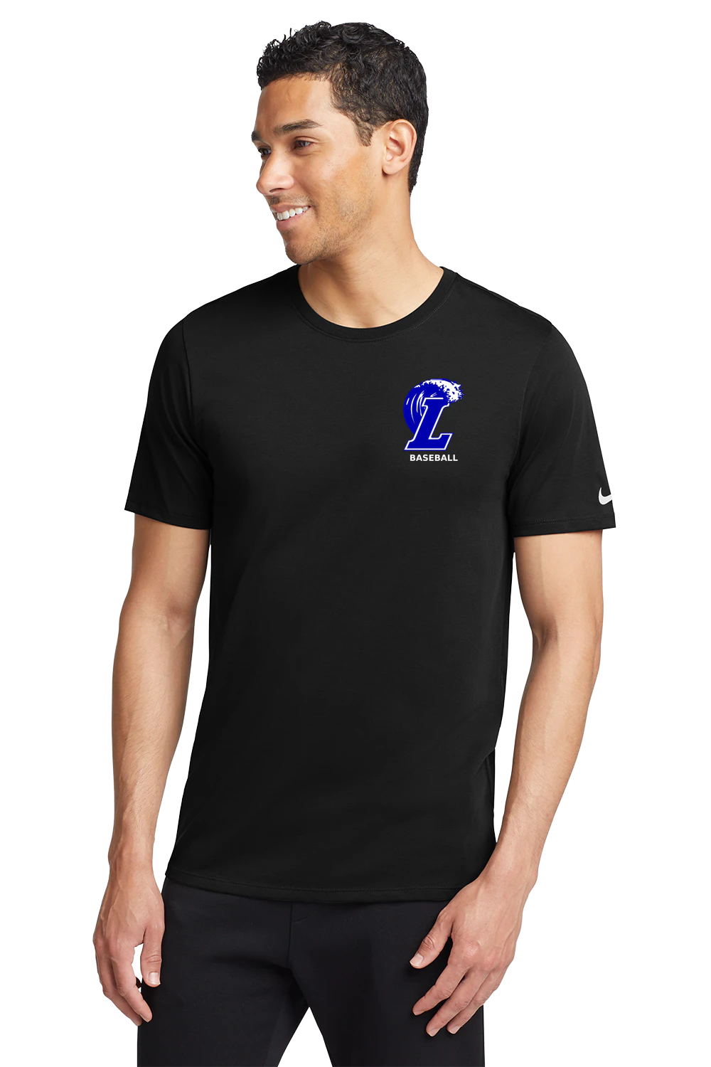 Lakeview Baseball - Black T-Shirt - Left Chest