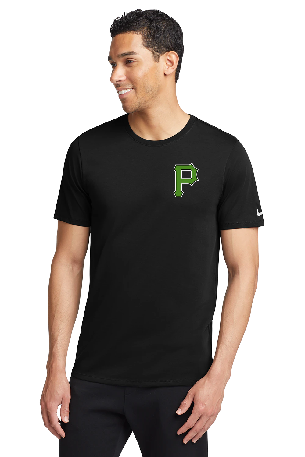 Pipestone Baseball - Black T-Shirt - Left Chest