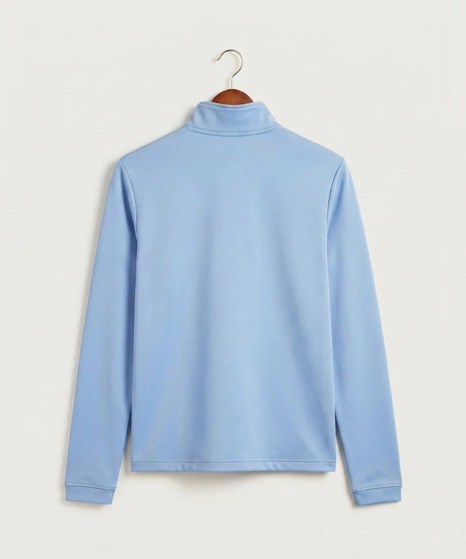 Janesville Waldorf Pemberton Football (Boys) - Blue Fusion Men's Ultimate365 Lightweight Quarter-Zip Pullover (back)