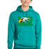 Maple River High School hockey_boys - Bright Aqua Port & Co Core Fleece Pullover Hooded Sweatshirt. PC78H