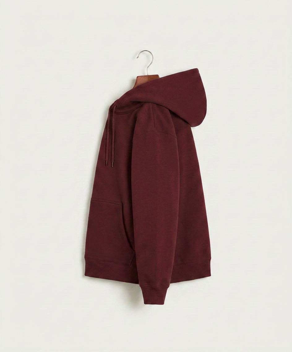 Moline Cheer general - Burgundy Hoodie Value - Full Front (side)