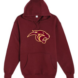 Pine Island Football - Burgundy Hoodie Value - Full Front