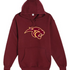 Pine Island Football - Burgundy Hoodie Value - Full Front
