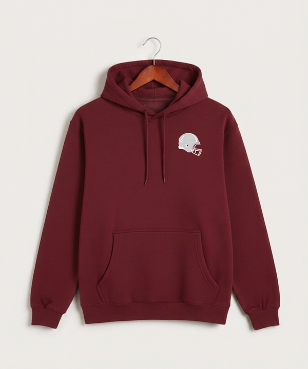 Crosby Ironton High School Football (Boys) - Burgundy Hoodie Value - Left Chest