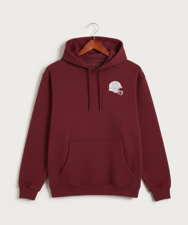 Crosby Ironton High School Football (Boys) - Burgundy Hoodie Value - Left Chest
