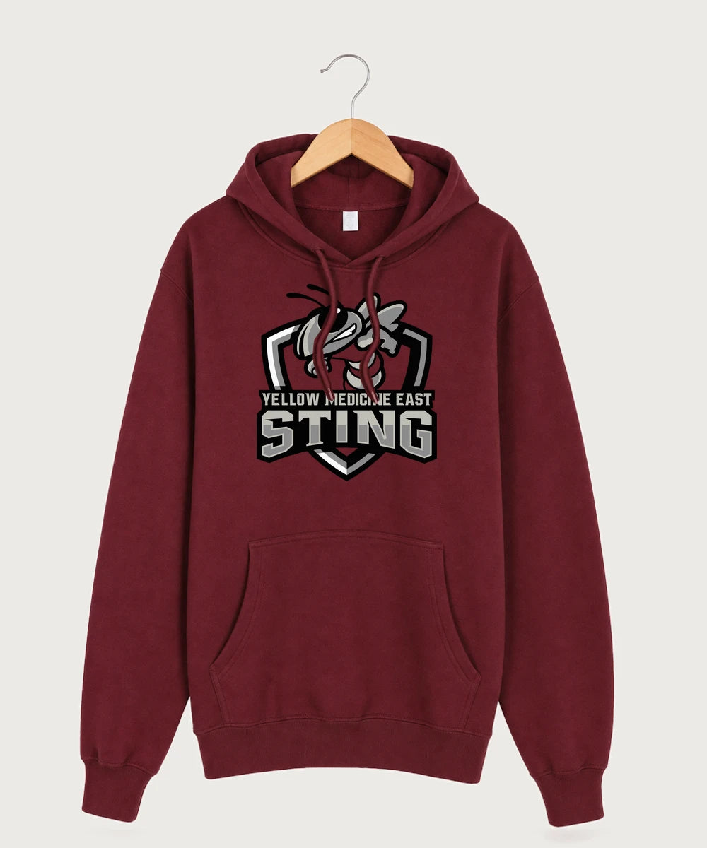 Yellow Medicine East High School Football (Boys) - Burgundy Hoodie Value
