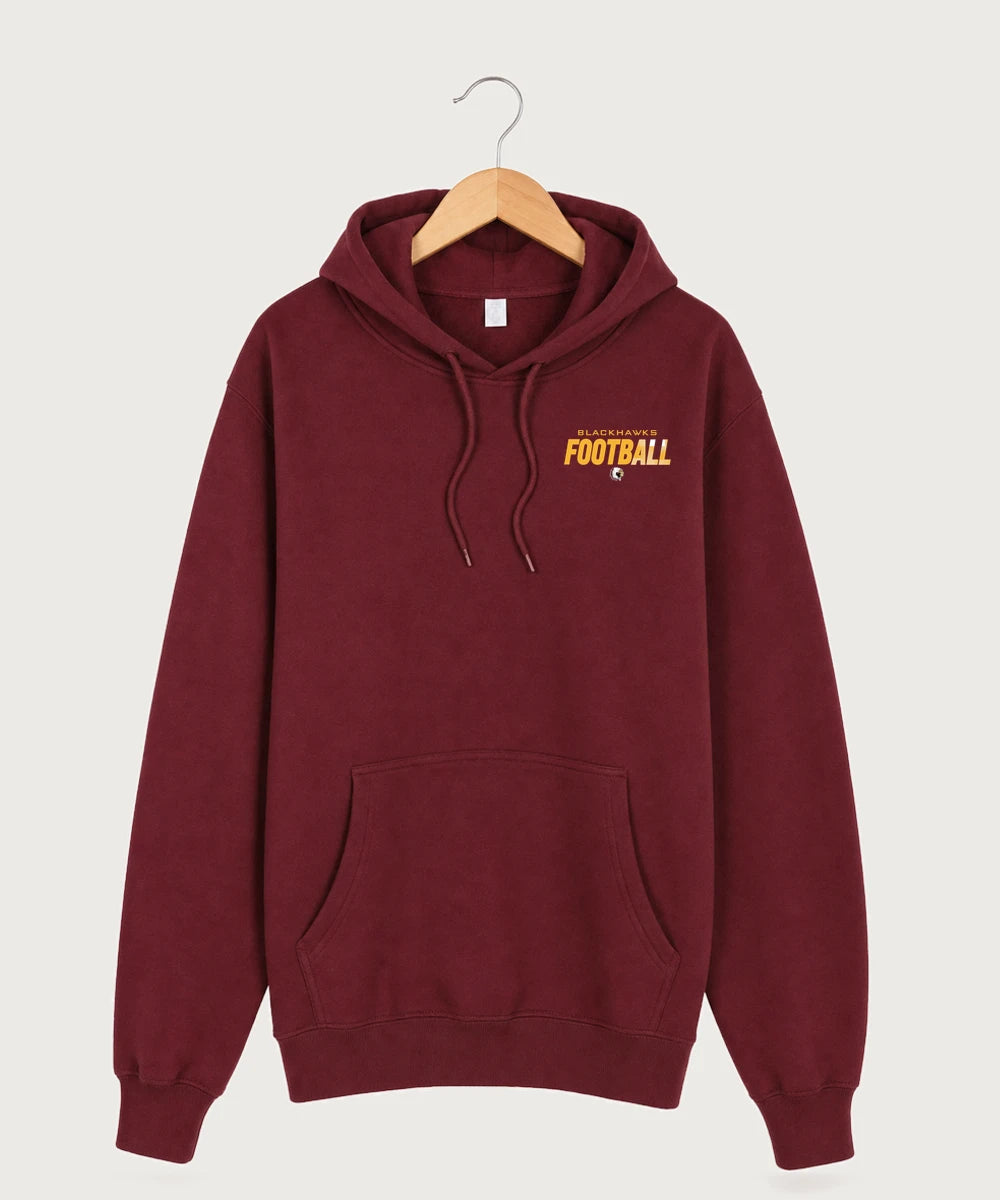 Stockton High School Football - Burgundy Hoodie Value