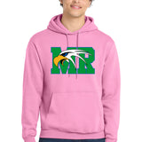 Maple River High School hockey_boys - Candy Pink Port & Co Core Fleece Pullover Hooded Sweatshirt. PC78H