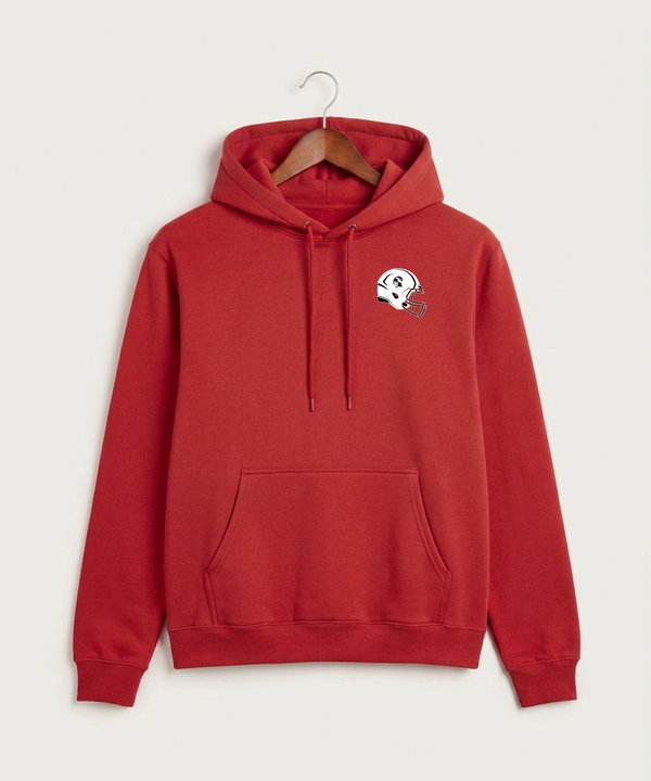 Border West Football (Boys) - Cardinal Hoodie Value - Left Chest
